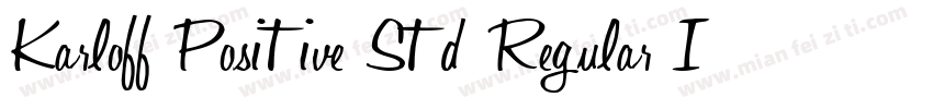 Karloff Positive Std Regular Italic字体转换